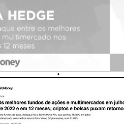 O Fundo Hedge ASA foi destaque na edição do Infomoney desta terça-feira.