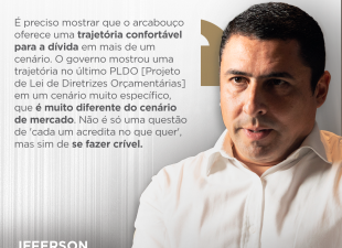 Jeferson Bittencourt, dívida publica, despesas obrigatórias, PLDO, Lei de Diretrizes Orçamentárias
